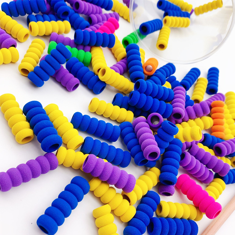 Pencil Holder Wholesale Primary School Children's Writing Correction Pencil Rubber Sponge Set NBR Grip Pencil Set Correction