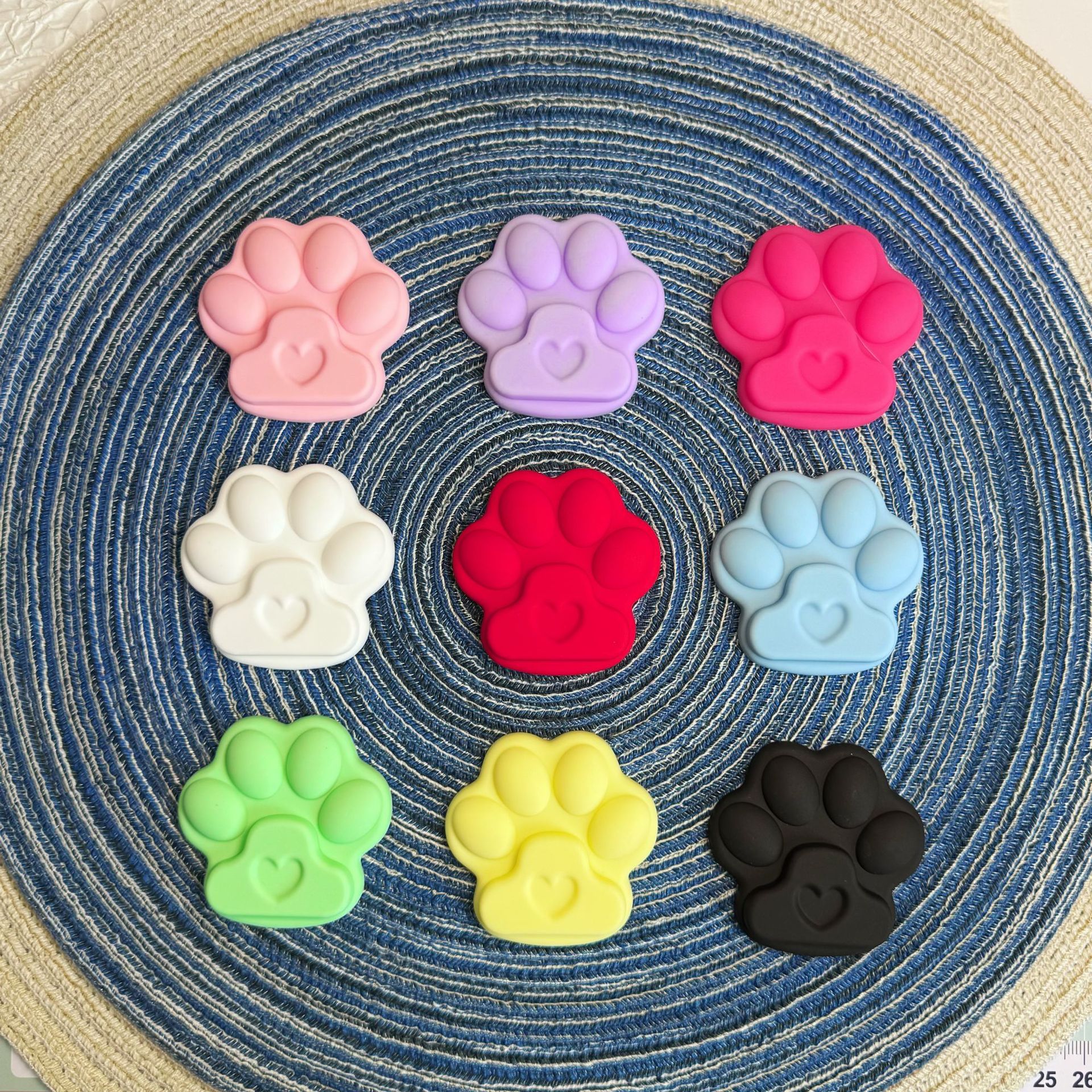 Pvc Soft Silicone Ins Japanese and Korean Niche Cute Big Cat Claw Handmade DIY Accessories Mobile Phone Case Holder Decoration