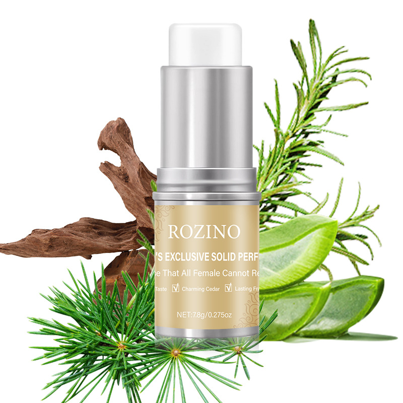 [Cross-Border] Rozino Cedar Deodorant for Men and Women with Long-Lasting Fragrance Portable Solid Perfume Portable Deodorant