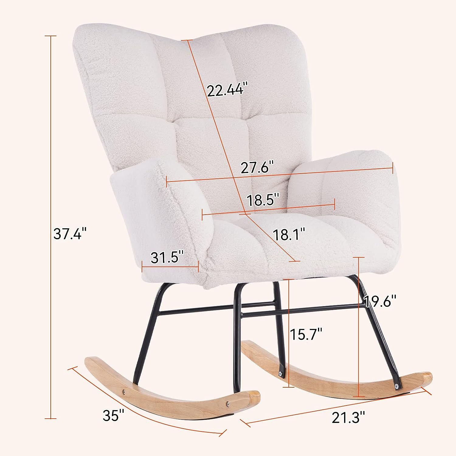 Custom Rocking Chair Nordic Bedroom Cream Style Italian Minimalist Sofa Indoor Balcony Living Room Internet Celebrity Dressing Stool