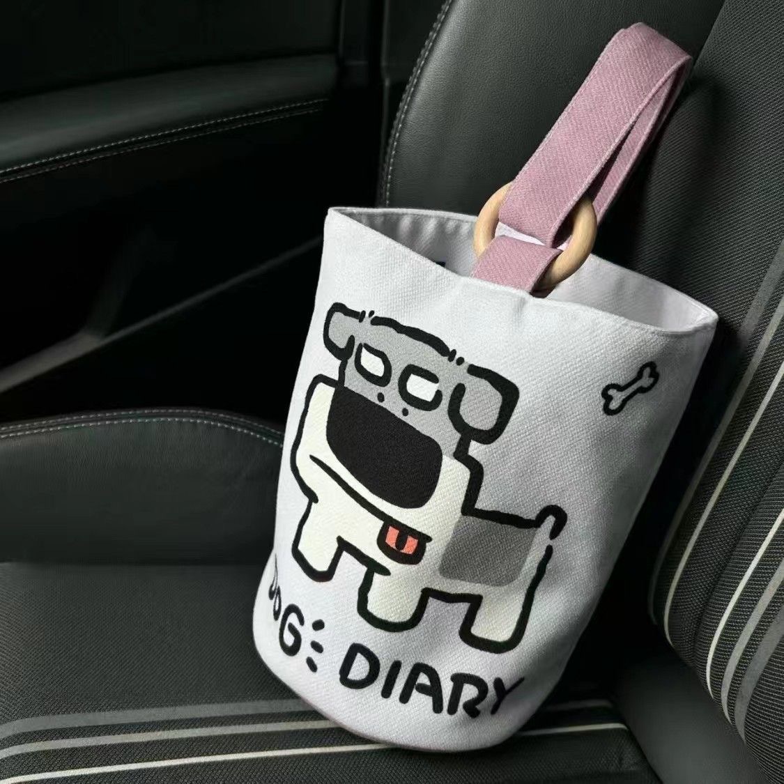 Office workers portable handbag canvas bucket bag cute bucket hand-carried lunch bag Baoma going out handbag