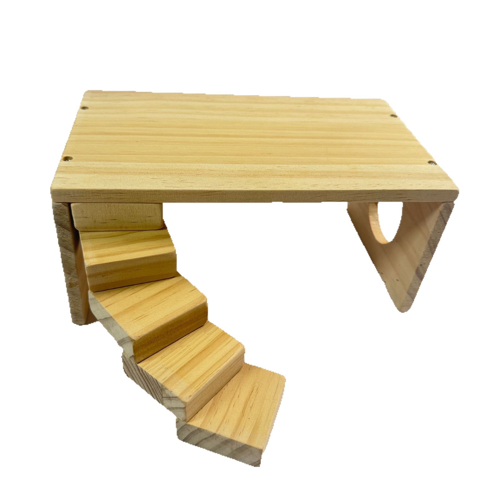 Cross-Border Solid Wood Hamster Golden Bear Shelter House Removable Two-Story Hamster Landscaping Table Rutin Chicken Feeding Platform