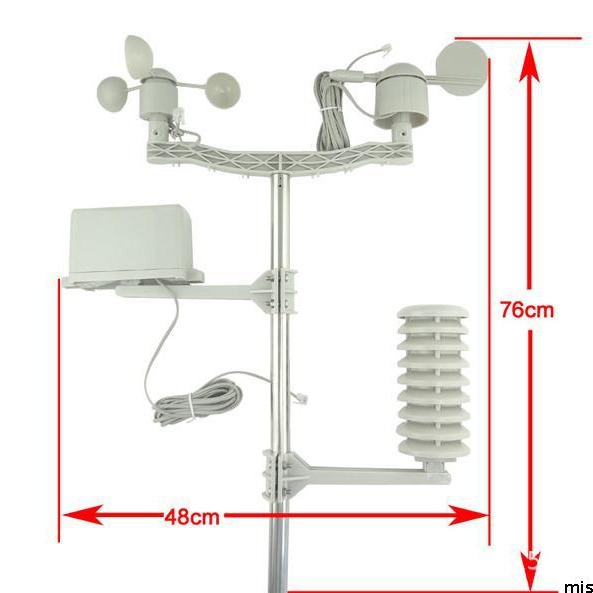 Misol Accessories: Outdoor Parts, Wind Speedometer, Wind Directionometer, Temperature and Humidity, Wiper Meter Ws02