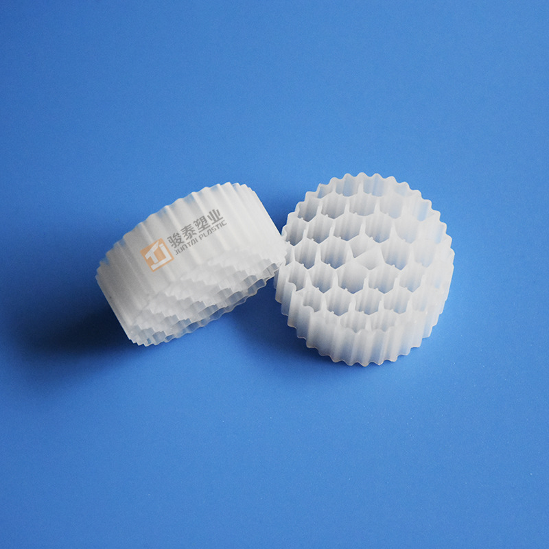 Juntai plastic direct mbbr biological suspension filler specific surface area 800 mbbr38 hole mbbr fluidized bed filling