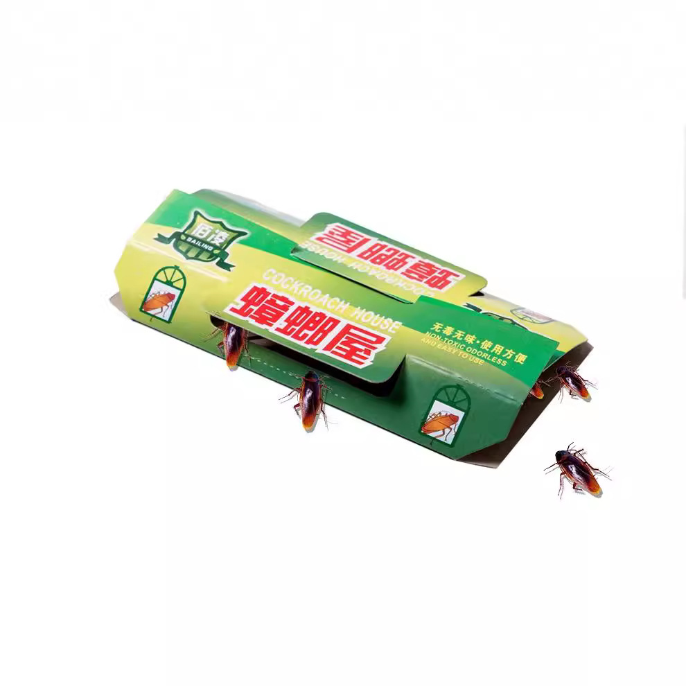Cross-border Cockroach House Indoor Continuous Trap Household Capture Artifact Powerful Insecticidal Cockroach Sticker in stock Wholesale