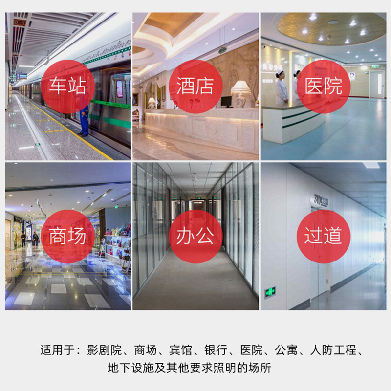 Minhua Fire Emergency Light 220V Double Head Light Commercial Engineering Emergency Lighting New National Standard Led Fire Light