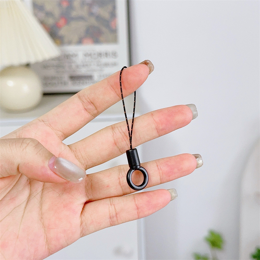 Factory direct simple mobile phone lanyard creative wrist rope short pendant drop-proof pendant fan cup ring buckle