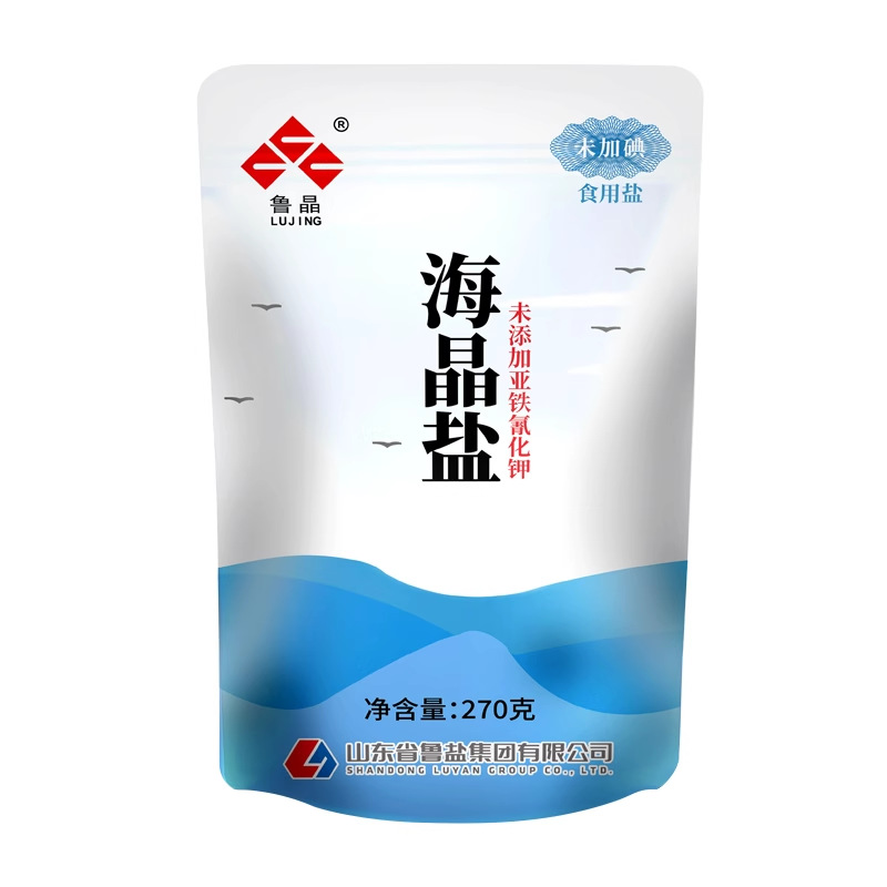 [Official Authentic] Lu Jinghai Crystal Salt 270g Zero Added No Iodized Table Salt Seasoning No Anti-Caking Agent Sea Salt