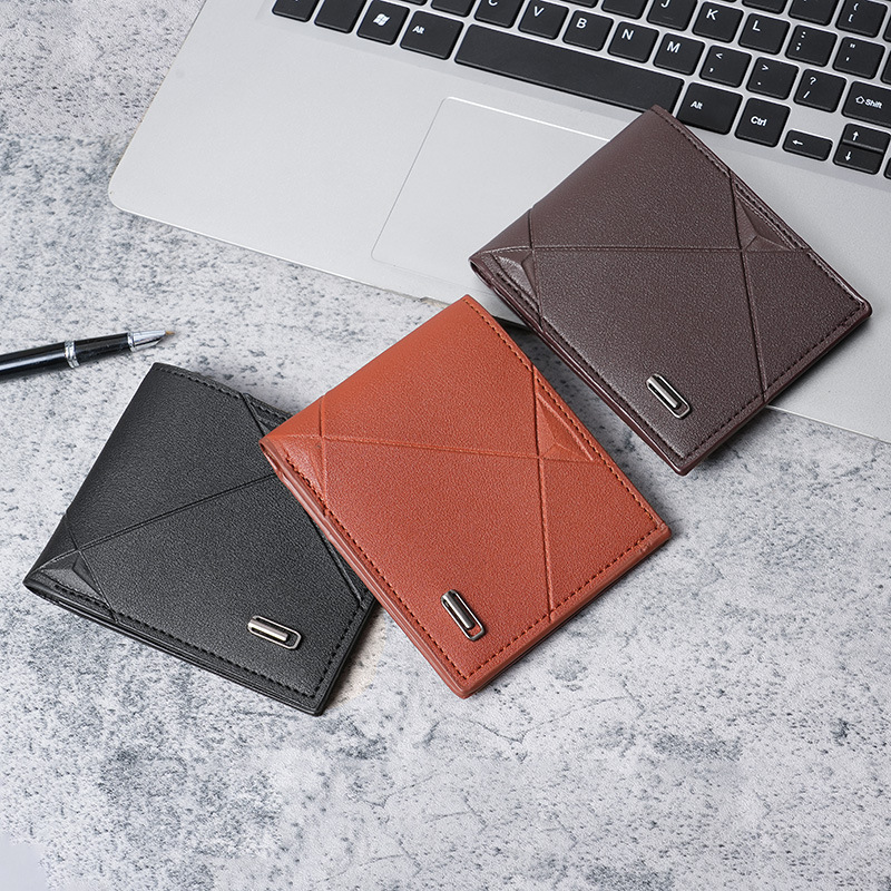 New Men's Wallet Men's Short Multi-Card Slot Fashion Casual Wallet Young Men Thin Section 70% off Horizontal Soft Wallet