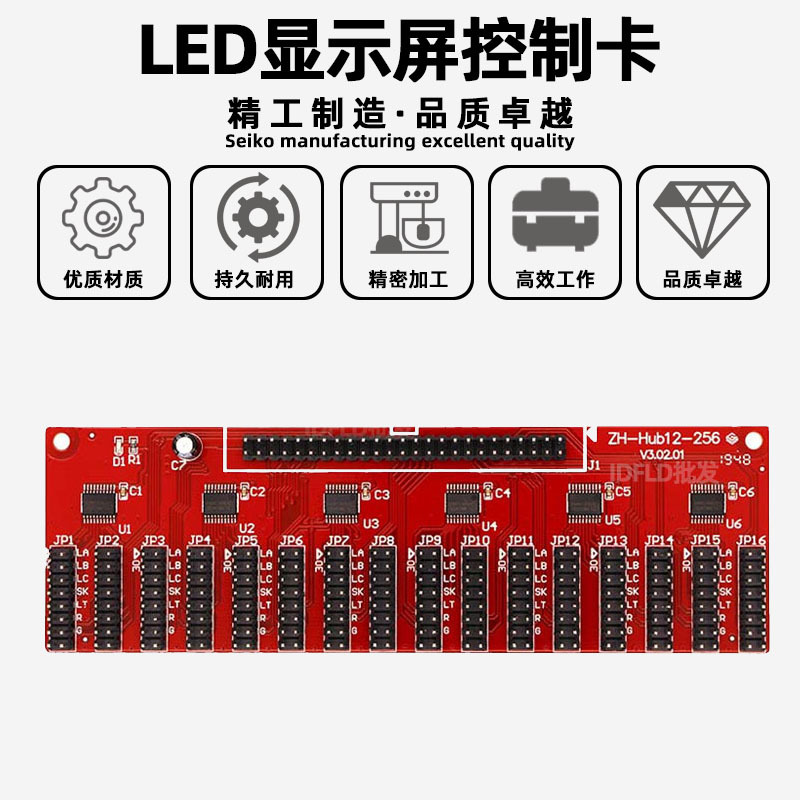 Outdoor Digital Billboard Single and Double Color led Display Control Card Adapter Board 16 Sets HUB12-256 Interface
