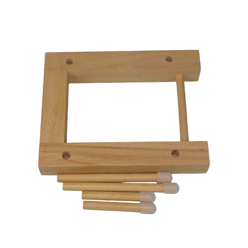 Wok Display Rack, Dovetail Joint Wooden Storage Rack, Kitchen Cutting Board Wok Display Rack, Beech Wood Cookware Storage Rack