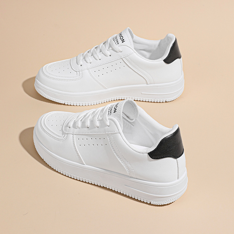 Autumn Women's Shoes New Breathable White Shoes Women's Korean-style All-match Thick-soled Height-increasing sneaker Casual Shoes Trendy Shoes
