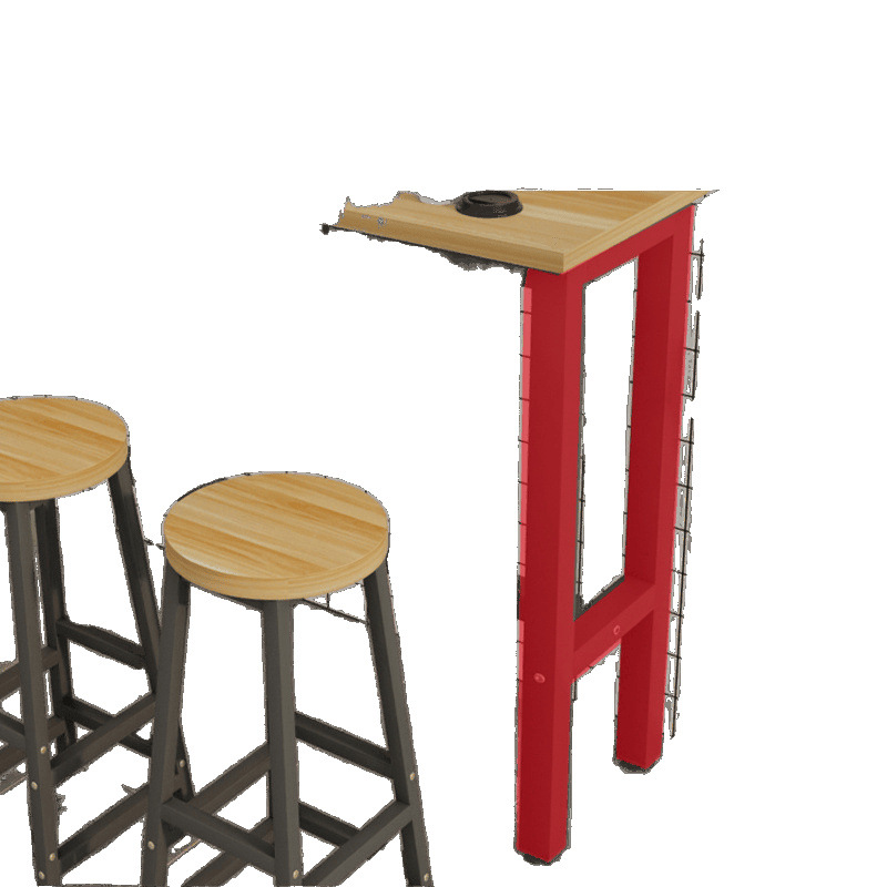 Wall-Mounted Bar Table, High-Legged Table, Simple Home Leisure Small Bar Table, Long Table, Milk Tea Shop Table and Chair Combination Factory
