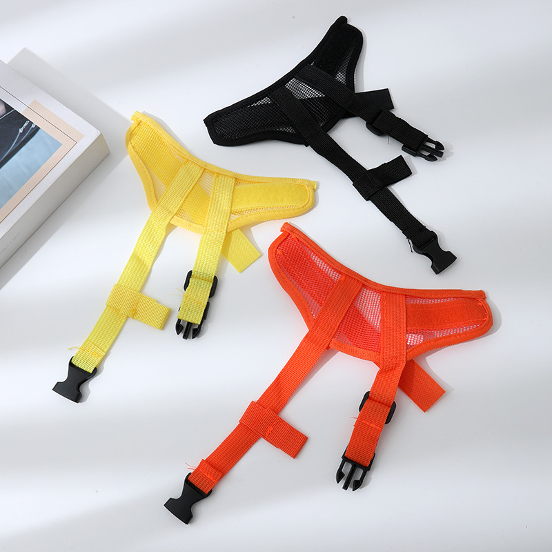 Mesh pet dog muzzle anti-bite anti-barking adjustable breathable nylon pet dog muzzle duck muzzle dog mask