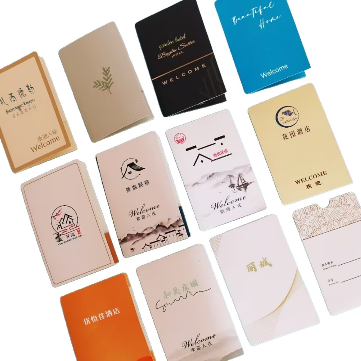 Hotel Room Card Holder Customized Hotel B&B Door Opening Card Packaging Set Green Haotai Hotel Supplies Room Card Holder Universal