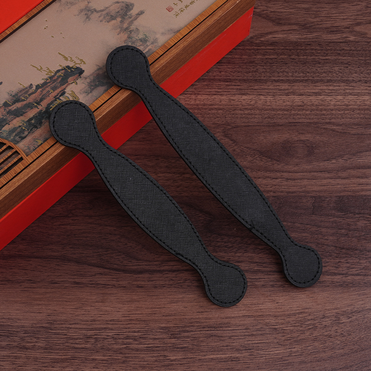 Factory direct supply gift packaging bags moon cake box PU leather leather handle various colors hardware luggage accessories