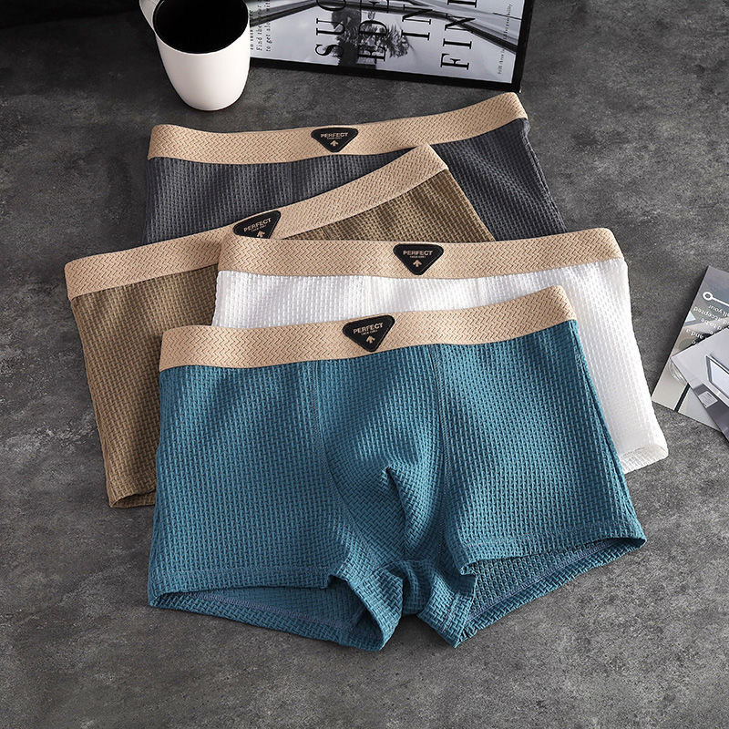 Men's Underwear Men's Ice Silk Thin Breathable Summer Fashionable Personalized 2025 New Antimicrobial Crotch Boxer Boxer Shorts
