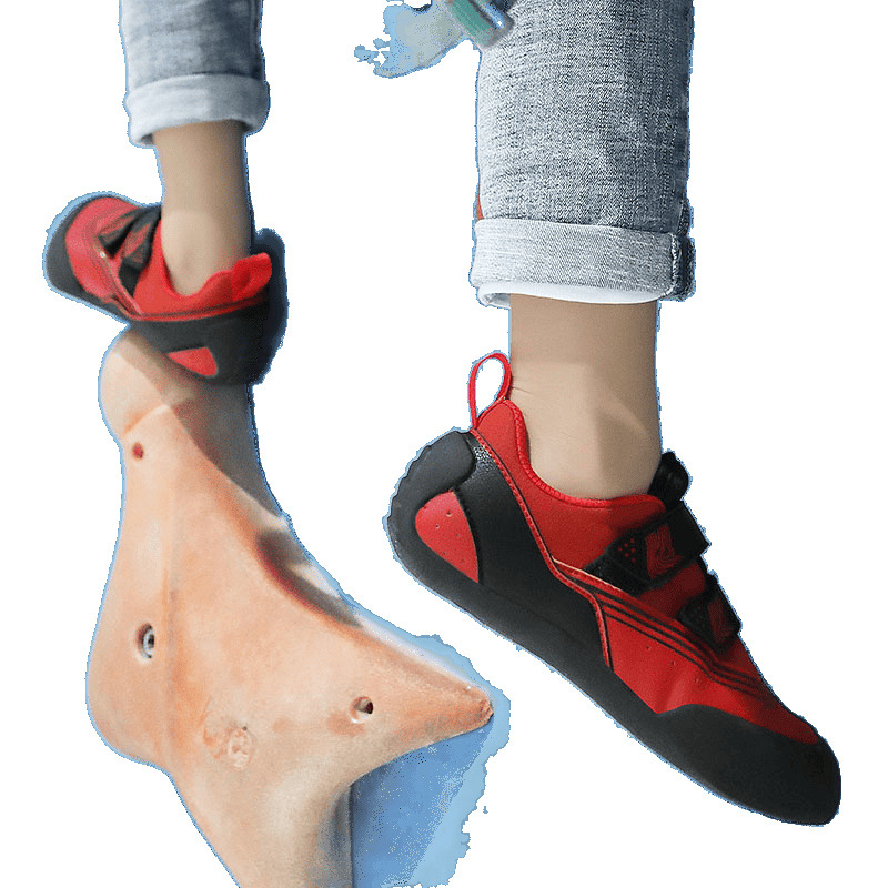 Rock Climbing New Children's Professional-Grade Climbing Shoes for Older Children, Beginner Training Shoes, Indoor Climbing Shoes with Velcro