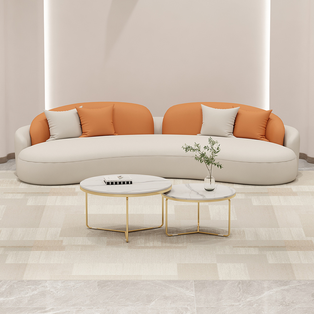 Nordic living room sofa cream style sofa rental house home straight row beauty salon sofa small apartment sofa suit