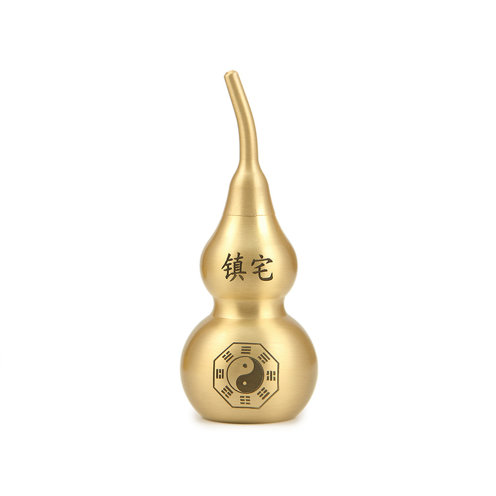 Brass gourd ornaments open hollow wire drawing gossip fortune town house gourd home ornaments gossip gourd wholesale
