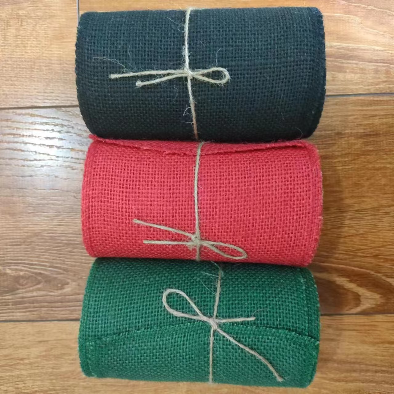 Burlap Roll Jute Webbing Overlock Christmas Decoration Bow Roll Wedding Chair Back Table Flag Burlap Strip Weaving