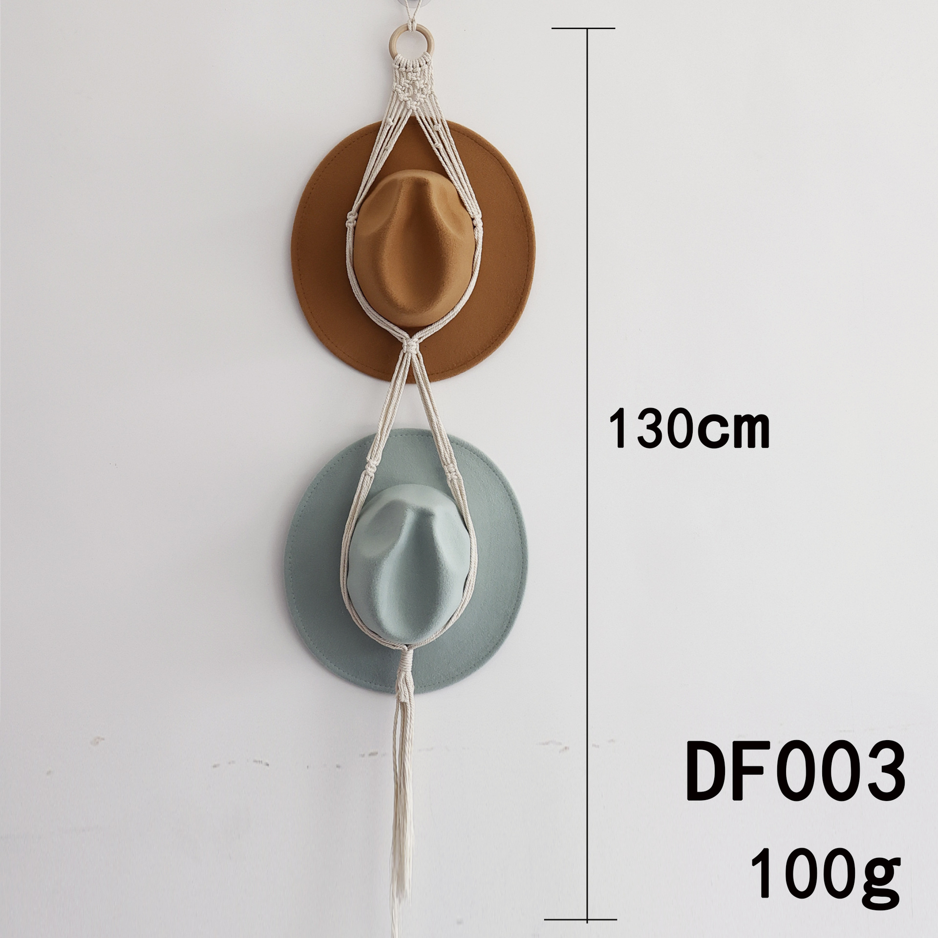 [Customer] hand-woven hat storage rack creative multi-layer living room bedroom wall hanging hat tassels