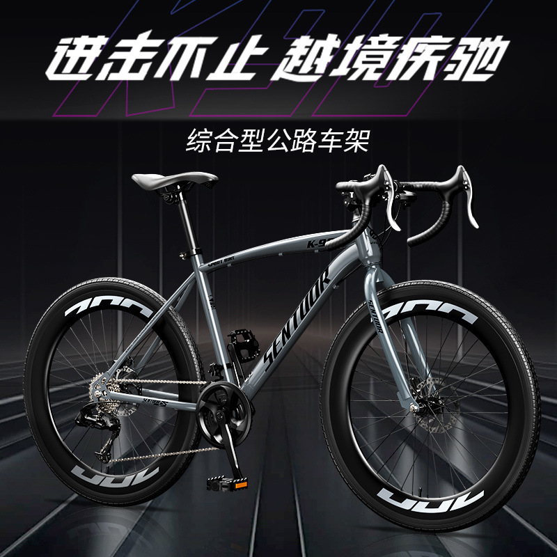 Дорожный велосипед с легкой рамой, обтекаемая форма, чувствительная переменная скорость, для студентов
