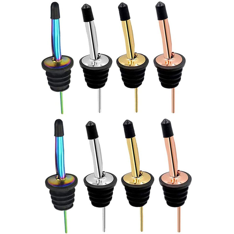 Stainless Steel Wine Pourer Bar Wine Dispenser Red Wine Bottle Stopper Cocktail Pourer Stainless Steel Wine Spout