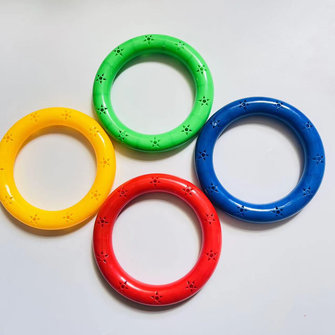 Early education gymnastics circle toy hand rattle kindergarten equipment children's sound puzzle gymnastics plastic ring