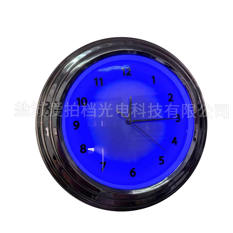 Colorful neon clock creative fashion modern simple clock home Internet famous wall clock living room neon clock manufacturers wholesale