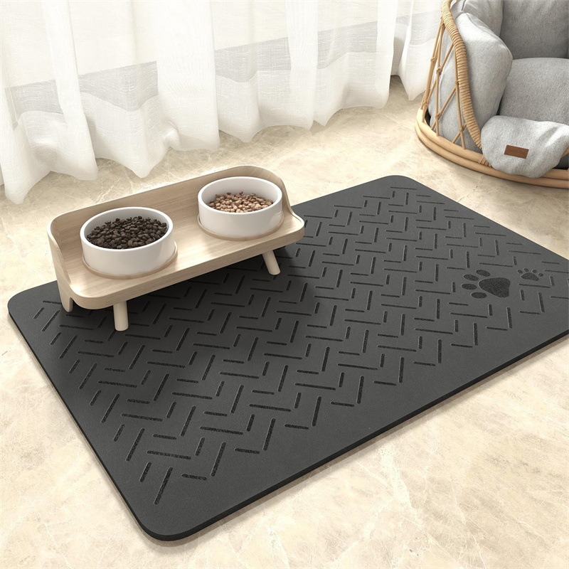 Cross-border temu generation of pet cats and dogs eating diatom mud mat feeding splash-proof home mat factory outlet