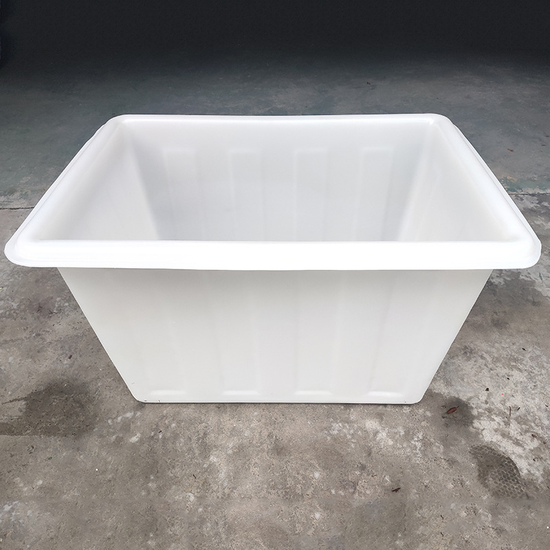 Foshan Thickeneded Plastic Turnover Box White Material Warehousing Freight Logistics Plastic Box Square Box Breeding Box Water Storage Tank
