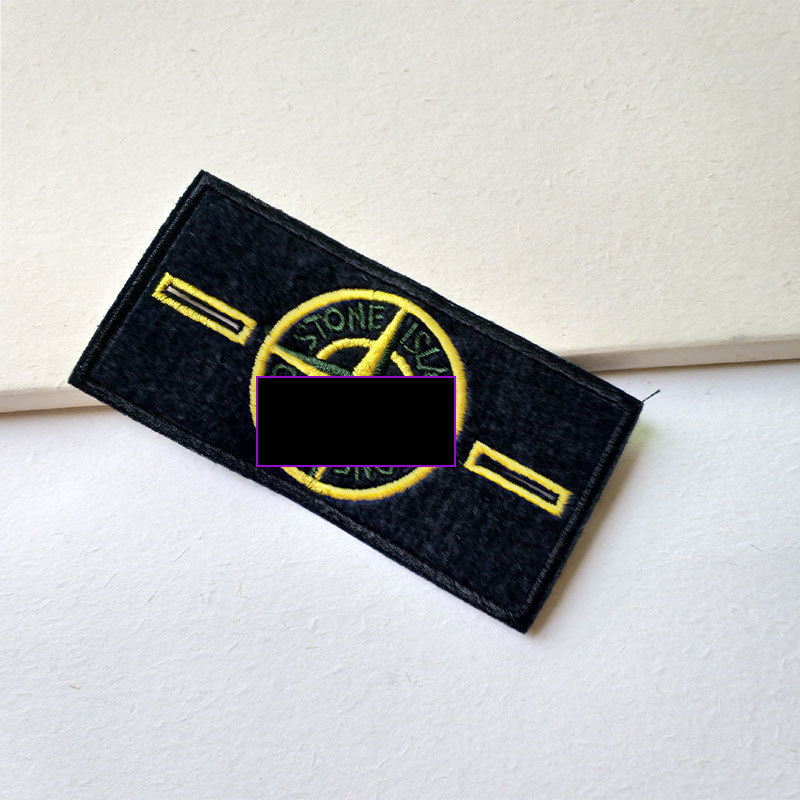 Weaving logo button island button embroidered logo tag badge collar logo in stock label ghost armband armband stone cloth logo