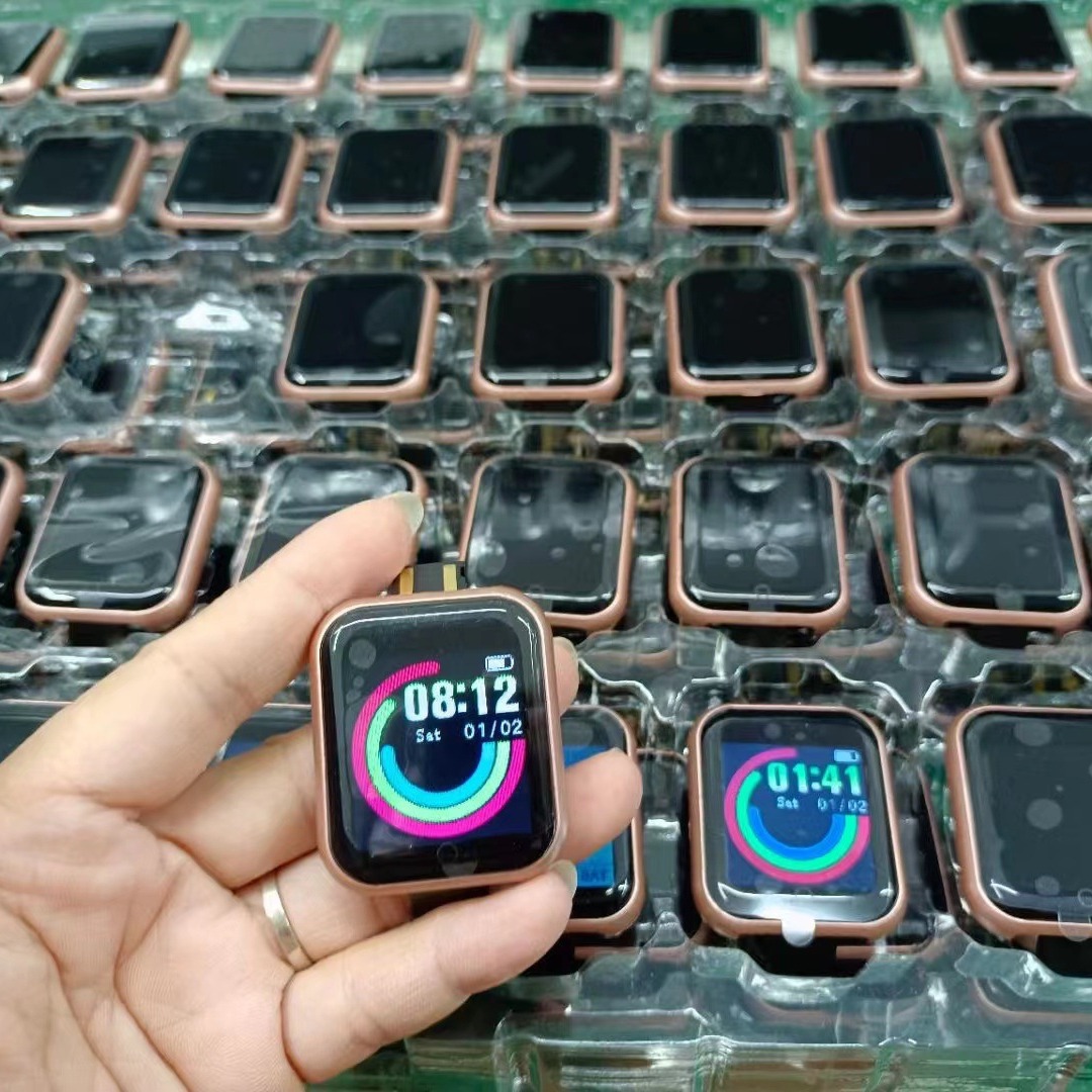 Y68 smart bracelet cross-border explosions Y68S smart bracelet heart rate blood oxygen blood pressure manufacturers in stock and fast delivery