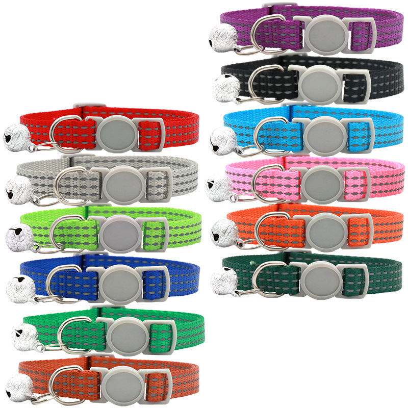 Chacha Pet New Pet Cat Dog Safety Buckle Three Silk Reflective Collar