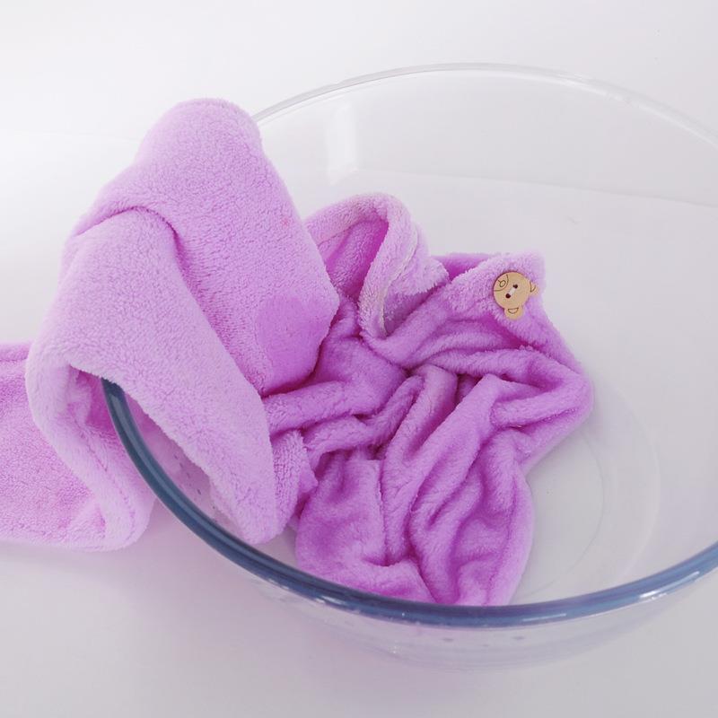 Single-layer Hair Drying Hat Hair Wrapping Towel Coral Fleece Absorbent Quick-drying Shower Cap Adult Dormitory Long Hair Drying Towel Hair Washing Towel