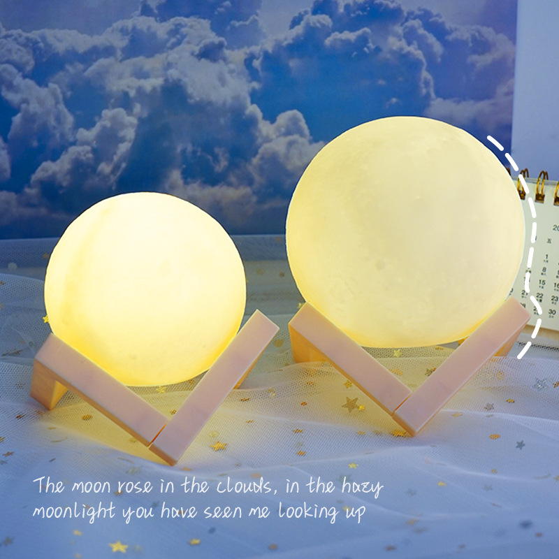 DIY Hand-Painted Graffiti Moon Lamp Creative Night Light Bedroom Bedside Atmosphere Lamp as a Birthday Gift for Best Friend