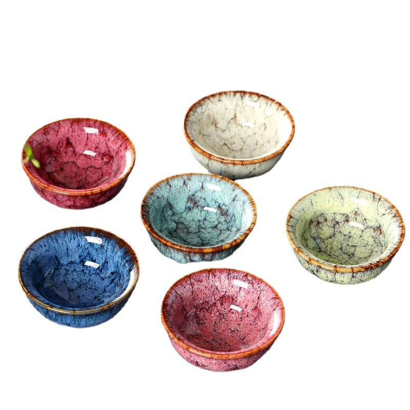 Dropshipping Large Diameter Tea Cup Master Cup Ceramic Kiln Name Cup Personal Cup Cross-Border Candle Cup Wholesale