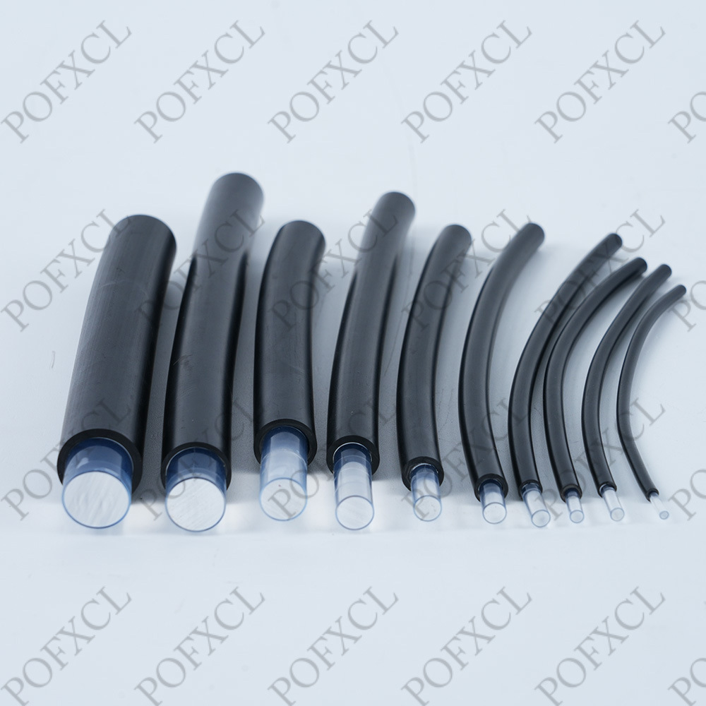 Solid Package Pvc Black Leather Fiber Optic Core 5.0mm Outer Diameter 7mm Tail End Plastic Fiber Optic Guide Light Underground Light