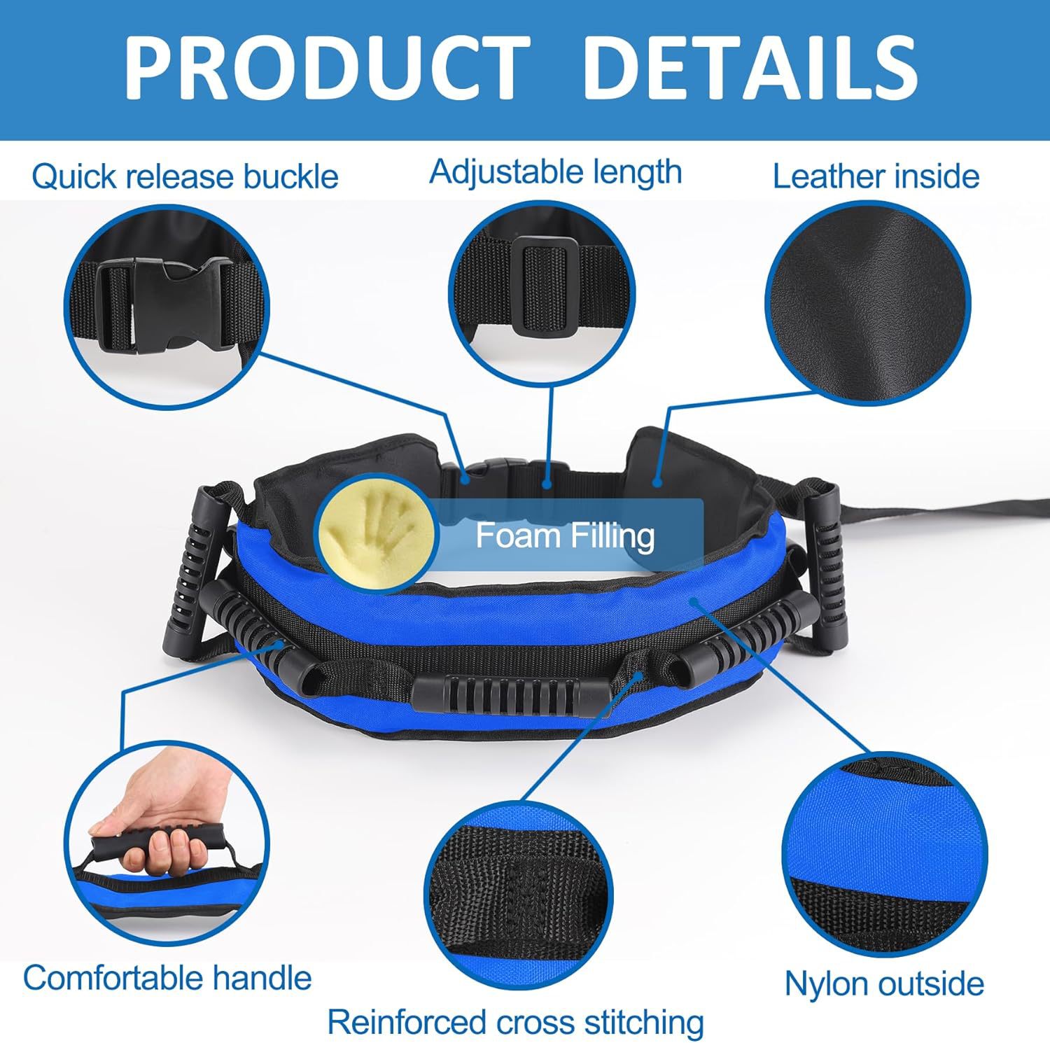 Lifting patient medical belt year person safety gait belt