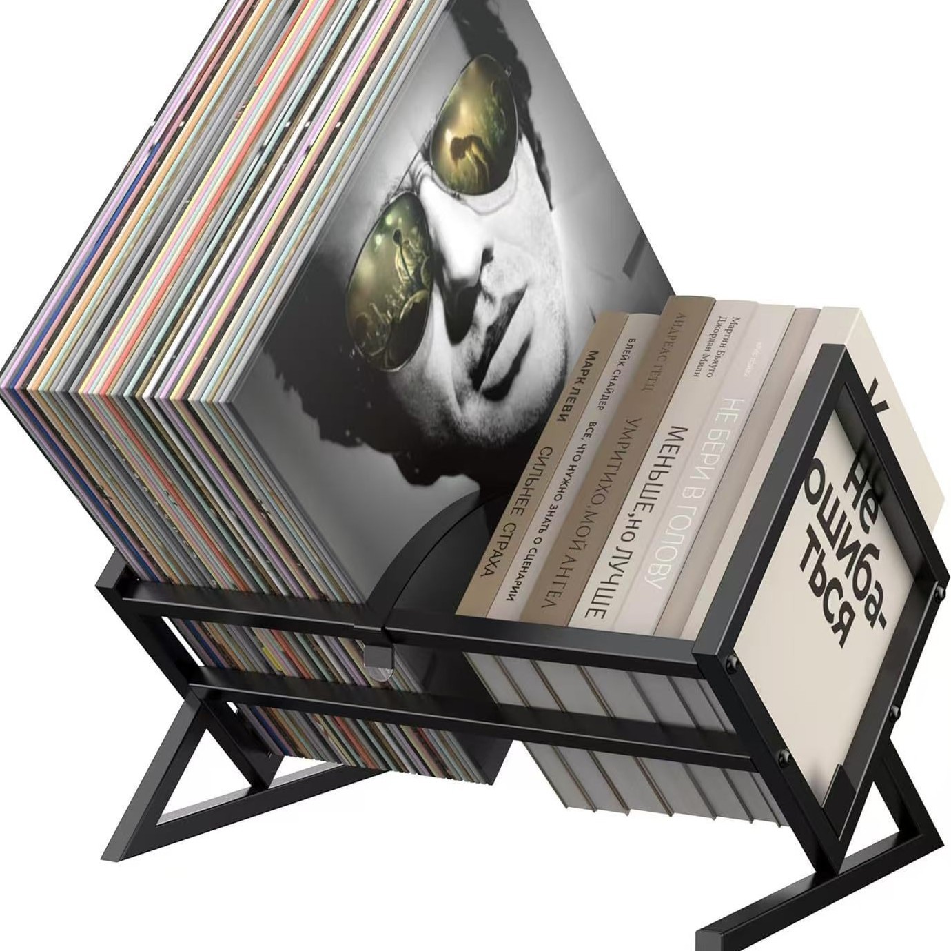 Стеллаж для виниловых записей, настольный стеллаж для хранения CD и журналов
