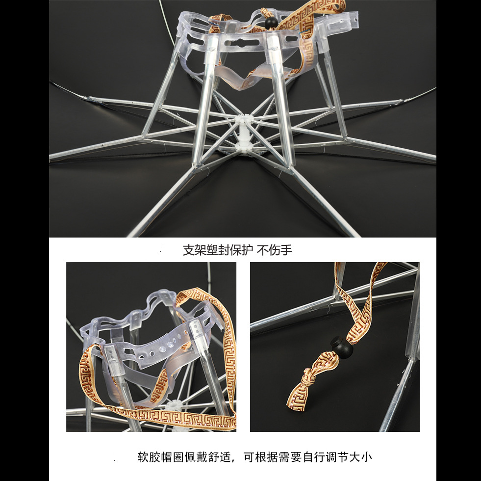 Headwear Umbrella Cap Fishing Umbrella Cap Large Folding Overhead Sun Protection Fishing Tackles Hat Sunshade Big Cap Umbrella