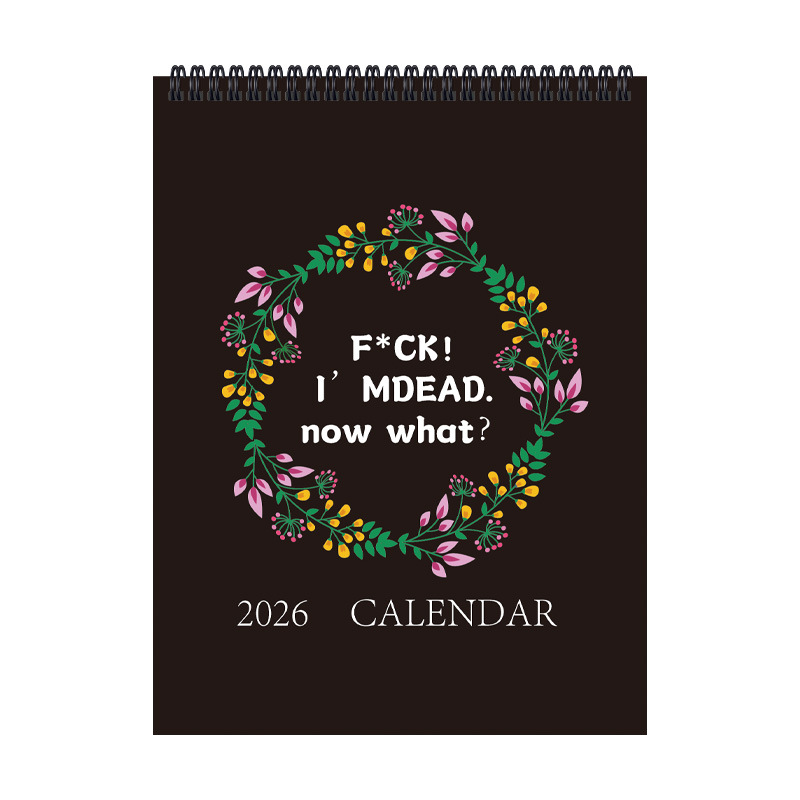 Amazon Cross-Border 25-26 Year Calendar Home Monthly Calendar Daily Planner Coil Wall Calendar Notebook English Creative