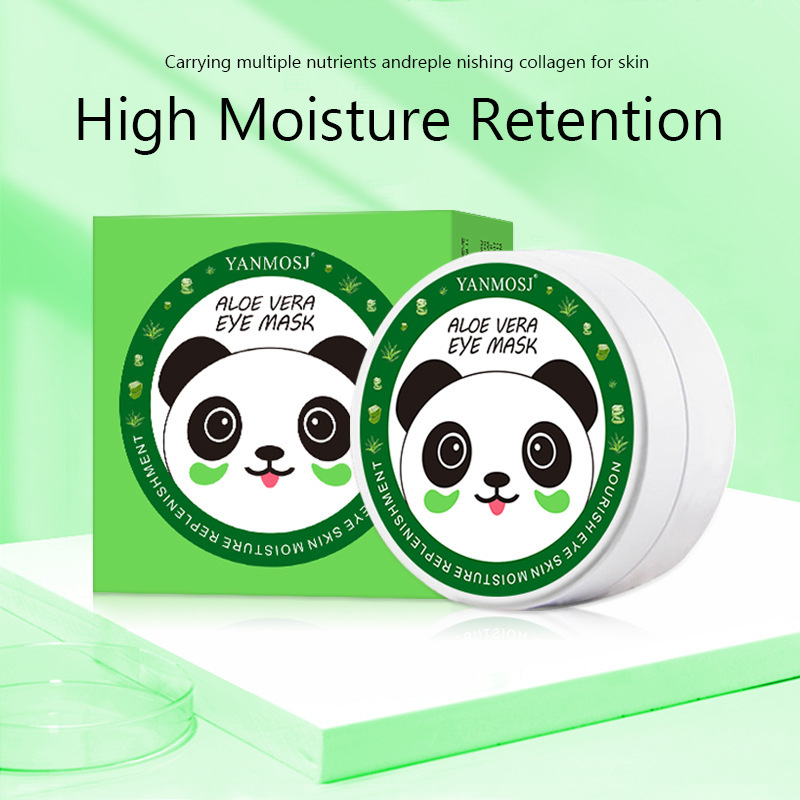 Cross-Border Export Red Ginseng Eye Mask 60 Pieces Seaweed Eye Mask Eye Mask Dark Circles Eyemask Moisturizing and Hydrating