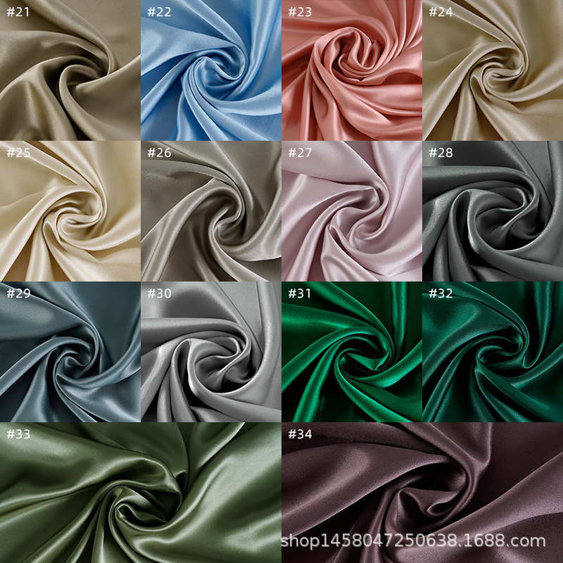 114 door width 16 MMI silk fabric fabric wholesale Mulberry Silk plain crepe satin silk foreign trade Amazon