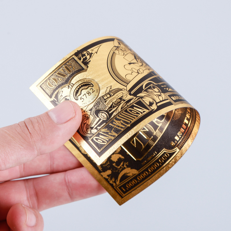 Factory supply pet gold foil commemorative coins exquisite color printing US dollars foreign coins collection commemorative banknotes customization