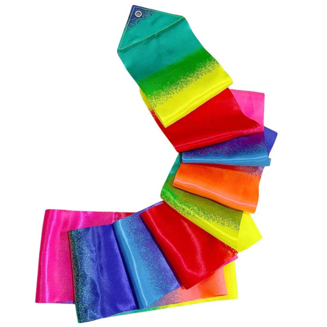 1/2/4 m Ribbon Dancing Stick Children's Early Education Dancing Ribbon Strip Hand Shakes Colorful Ribbon Long Silk Gymnastics Dance Props