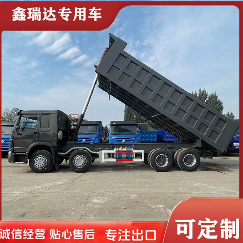 10-Wheel Second-Hand Dump Truck 40-Ton Dump Truck Howo371Hp China Heavy Car Hawo Rear Eight-Wheel Truck Rear Turning