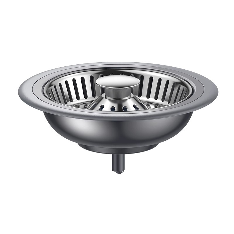 Kitchen old-fashioned shallow sink filter stainless steel bounce core filter sink vegetable basin leak plug closure cover