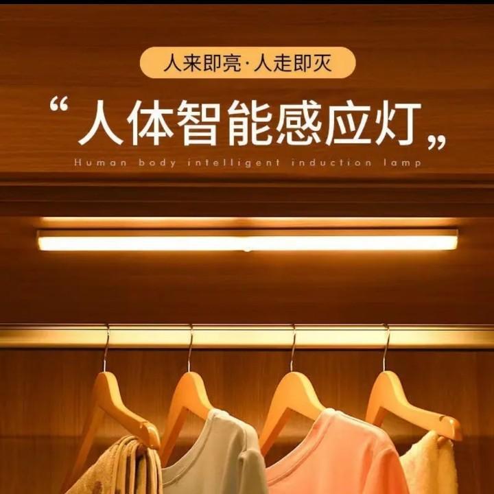 Led Human Body Sensor Light Strip Magnetic Light Cabinet Light Wardrobe Wine Cabinet Shoe Cabinet USB Sensor Night Light Long Strip Charging